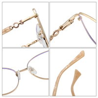 Montures de lunettes œil-de-chat 78008 pour femmes, montures optiques de luxe en acétate avec branches sculptées, montures de lunettes classiques