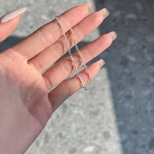 Trendy Jewelry 925 <strong>Sterling</strong> <strong>Silver</strong> Rhodium Plated Tiny Twist Chain <strong>Bracelet</strong> for <strong>Women</strong> - Product Image 5