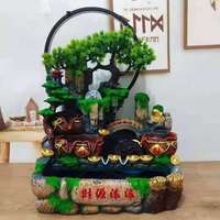 2024 Venta caliente LED Feng Shui fuente interior escritorio cascada agua circulante paisaje Oficina Decoración