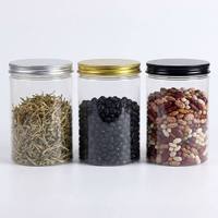 Pot alimentaire en plastique PET à large ouverture de 720 ml, 85x130 mm, bouteille de stockage hermétique, couvercle en aluminium argenté, récipient pour miel et thé