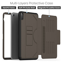 Étui de protection magnétique ultra-fin pour tablette iPad 10e/11e génération 10,9 pouces avec fonction Smart Auto Sleep/Wake, style livre, vente en gros