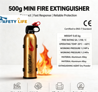 Mini-extincteur portable à poudre sèche ABC pour voiture, 500 ml, 1000 ml, équipement de sécurité d'urgence pour véhicule