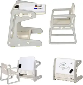 ABST многофункциональный регулируемый магнитный стол для рисования и стул с ластиком, 3 маркера для рисования на белой доске