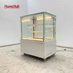 Vitrine Réfrigérée Commerciale Noire pour Pâtisserie, Refroidissement par Air, Exquise, à Trois Niveaux, pour Gâteaux et Desserts, avec Vitrage Trempé - Product Image 5