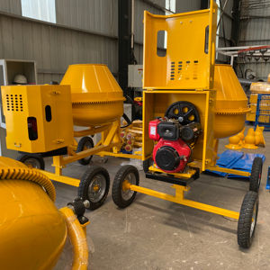 Mesin pencampur semen Diesel beton 4 roda 350l 500l peralatan pencampur Mortar beton portabel - Product Image 1
