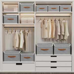Foldable Wardrobe Storage Organizer with Lid for Closet Organization Closet Organization - Product Image 2