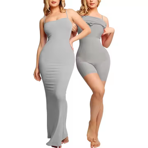 Logo personnalisé vente en gros robes de soirée porter <span class=keywords><strong>robe</strong></span> d'été coupe-ventre Shapewear femmes Maxi longue <span class=keywords><strong>robe</strong></span> - Product Image 4