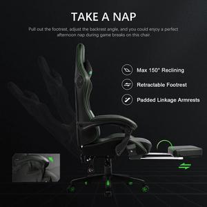Moins cher licence DDP Tarok Pro Edition chaise cadeira gaming chaise de bureau italienne noir vert <span class=keywords><strong>Razer</strong></span> chaise de jeu avec repose-pieds - Product Image 6