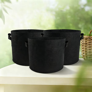 ถุงปลูกต้นไม้ผ้านอนวูฟเวนสีดำ5แกลลอนนำกลับมาใช้ใหม่ได้ย่อยสลายได้ทางชีวภาพ - Product Image 1