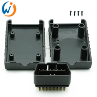 Dispositivo de diagnóstico OBD2 Elm327, carcasa con lector de código de agujero de salida, herramienta de diagnóstico OBD, Pin curvado, adaptador macho chapado en oro