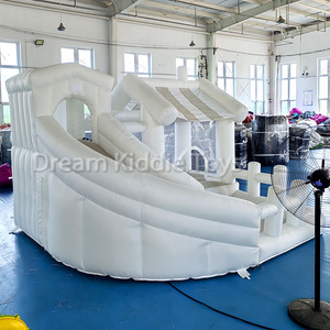 บ้านปราสาทเป่าลมอ็อกซ์ฟอร์ดบ้านเด้งพร้อมบอลพิทคอมโบสีขาวพร้อมสไลเดอร์สระว่ายน้ำสำหรับงานปาร์ตี้ในร่มกลางแจ้ง - Product Image 5