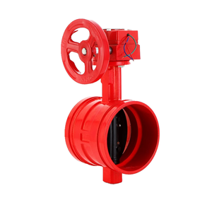 Válvula de Mariposa Ranurada de Hierro Dúctil Industrial PN16 para Sistema de Suministro de Agua a Temperatura Ambiente - Product Image 1