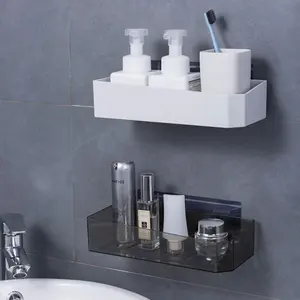 Diseño Simple golpe libre PS plástico de baño estante de almacenamiento