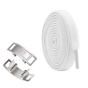 Lacets plats en polyester personnalisés de haute qualité avec boucle métallique, élastiques et pratiques pour ensemble de lacets, échantillon gratuit - Product Image 2