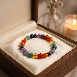 Natural 7 Chakra Gemstones 8mm Round Gemstone <b>Stretch</b> <b>Bracelet</b> Crystal Beaded <b>Bracelet</b> Wholesale Supply - Product Image 1