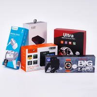 Boîte de papier de chargeur d'accessoires de téléphone portable intelligent personnalisé boîtes d'emballage personnalisées d'écouteur de câble USB avec votre logo