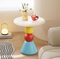 Table d'appoint pour canapé, salon, table à thé style crème, table basse créative