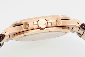 Montre mécanique étanche de qualité supérieure pour plongeur, 40 mm, mouvement ETA 324 DDF Factory, 5711, poids 101 g, or rose, bracelet PP blanc - Product Image 4
