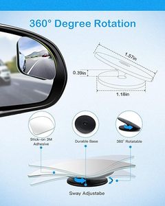 High Definition Wide-Angle Reversing Adjustable Automotive Auxiliary Blind Spot <b>Mirror</b> New Condition - Product Image 4