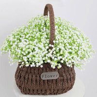 Fleurs artificielles de gypsophile réalistes et luxueuses, 29 cm, blanches, décoration de la maison, du mariage et du jardin pour le Nouvel An