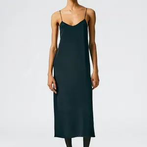High quality custom 100% Silk Summer Dress Long Dresses Women Slip Beach Dress