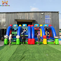 Équipement de parc de jeux gonflables de tir de carnaval 4-en-1 grand format pour adultes - Usage commercial, installation facile, garantie 3 ans
