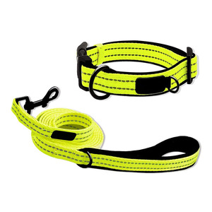 Bộ Dây Xích Và Cổ Áo Bằng Cao Su Tổng Hợp Bền Và Dày, Thiết Kế Dây Đai Phản Quang An Toàn Và Thoải Mái Hơn - Product Image 1