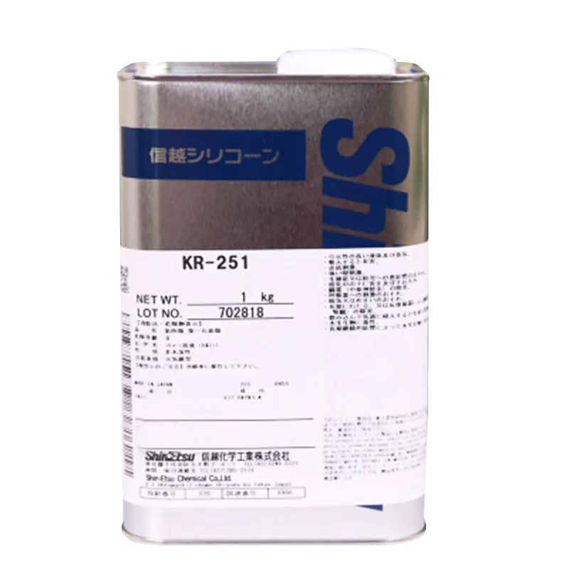 ShinEtsu-KR-251 de fibra de construcción y transporte de ropa, 1Kg, Resina de silicona metílica
