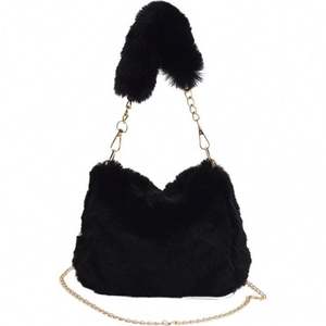 I-0659 Mode automne/hiver, nouveau sac à bandoulière en peluche pour femmes et sac à main avec bandoulière amovible - Product Image 6