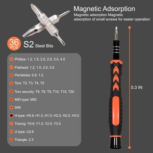 Ensemble de 52 tournevis de précision avec embouts Torx Phillips, mini kit d'outils de réparation pour Macbook, <span class=keywords><strong>ordinateur</strong></span>, <span class=keywords><strong>ordinateur</strong></span> portable - Product Image 6