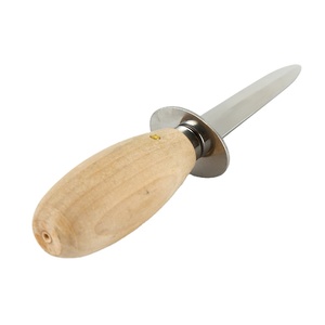 Abridor de cuchillos para ostras y mariscos <span class=keywords><strong>con</strong></span> mango de madera, pelador de mariscos de Metal para almeja, ostra y langosta - Product Image 3