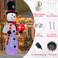 Bonhomme de neige de Noël personnalisé Ourwarm gonflable pour décoration de Noël de jardin extérieur
