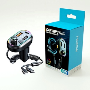 Transmisor FM con Bluetooth 5,0 para coche, receptor de Audio inalámbrico, reproductor MP3, 25W, PD, carga rápida, reproductor de música sin pérdidas, disco <span class=keywords><strong>U</strong></span> - Product Image 6