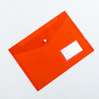 Carpeta de Archivo Transparente de Alto Rendimiento para Tarjetas de Visita, con Cierre de Botón a Presión, Sobre Transparente con Cierre a Presión