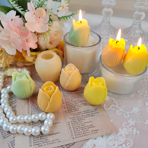 3D Hoa Tulip Nhựa Silicon Epoxy Khuôn Làm Xà Phòng Tự Chế Khuôn Nến Sáp Đậu Nành - Product Image 5