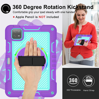 Étui de tablette antichoc en PC et silicone de qualité supérieure pour enfants, idéal pour l'étude, avec protection à 360° °   Sangle de transport pour Xiaomi Pad 6/6 Pro