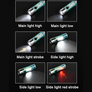 Mini Torcia LED Super Luminosa 4 Colori con Ricarica USB e Magneti, Impermeabile, <span class=keywords><strong>Luce</strong></span> da Campeggio con Illuminazione Laterale - Product Image 5