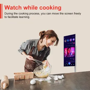 Meest Populaire 21.5 Inch Display Lcd Touchscreen Indoor Android 12 Handig Mobiel Scherm Staan Voor Verdieping Smart Tv