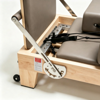 Reformer Pilates en Chêne Élite Durable avec Accessoires Complets, Commande en Gros, Logo Personnalisé pour Centre de Fitness