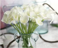 Bouquet de mariage Calla avec lys, nouvelles fleurs artificielles, pour une décoration de fête à la maison, toucher réaliste