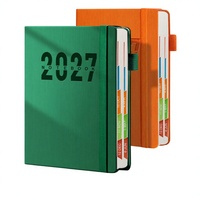 Journal en cuir bilingue personnalisable avec couverture en similicuir pour la gestion du temps et l'autodiscipline – Agenda quotidien anglais-espagnol