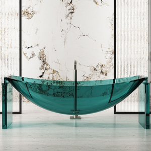 Vasche da bagno in resina trasparente e cristallo di lusso italiano vasche da bagno trasparenti in resina solida - Product Image 1