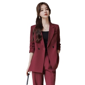 Women's Oversized Blazer Suit Set Polyester Three Quarter Sleeve Spring Anti-Wrinkle Office Lady Style - Product Image 5