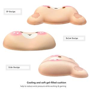 Phim hoạt hình Ergonomic chuột Pad hỗ trợ cổ tay, 3D Gel cổ tay phần còn lại Non-Slip động vật Kawaii Gấu - Product Image 5