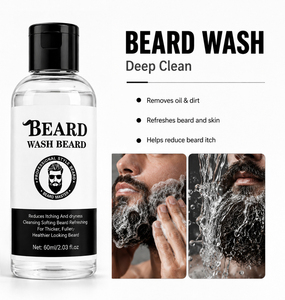 Complete <b>Beard</b> <b>Care</b> Kit Men's <b>Beard</b> Grooming Set <b>Beard</b> Wash Balm Oil Gift Box Private Label - Product Image 5