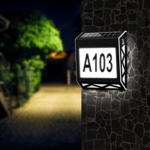 Nhỏ thép không gỉ năng lượng mặt trời Powered <span class=keywords><strong>LED</strong></span> địa chỉ ánh sáng với cảm biến chuyển động cho nhà cửa an toàn - Product Image 2