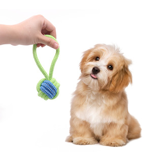 Juguete Masticable Indestructible para Perros, Pelota de Cuerda de Algodón Tipo Yute Resistente, Juguete Interactivo para Masticar para Uso Diario Informal - Product Image 2