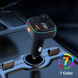 Xe MP3 Máy Nghe Nhạc Điện Thoại Xe Hơi Sạc Bộ Chuyển Đổi Nhanh Chóng Sạc FM Miễn Phí Nhận Xe Sạc Không Dây Với Đầy Màu Sắc LED Ánh Sáng - Product Image 4