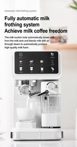 Machine à expresso de style italien 1350W 20 bars de pression Écran couleur intelligent 10 tasses Multifonctionnelle Tout-en-un Cafetière pour usage domestique - Product Image 4