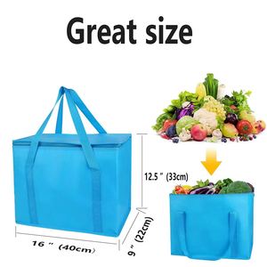 Portable Large-capacity <b>Lunch</b> Insulated <b>Bag</b> Beverage Cooler <b>Bag</b> Non-woven Waterproof Takeaway Insulation <b>Bag</b> - Product Image 4